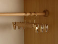 Wide Shoulder Wooden Coat Hangers Set of Two Natural Camphor Wood Suit Hangers and Trouser Hangers with Clips for Wardrobe | Jackets and Coats
