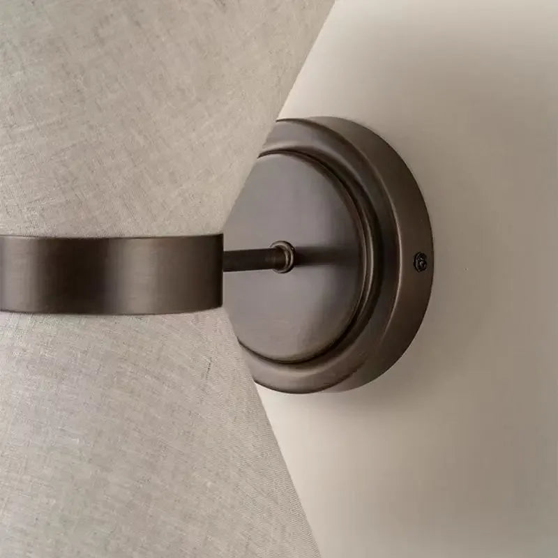 Modern Wrought Iron Wall Light With Fabric Shade — Ashbury Home & Living