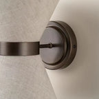 Modern Wrought Iron Wall Light With Fabric Shade — Ashbury Home & Living