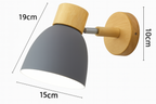 Minimalist Wooden Cone Wall Sconce LED Light With Conical Shade