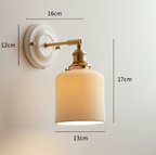 Vintage Ceramic Wall Light With Warm LED Glow — Ashbury Home & Living