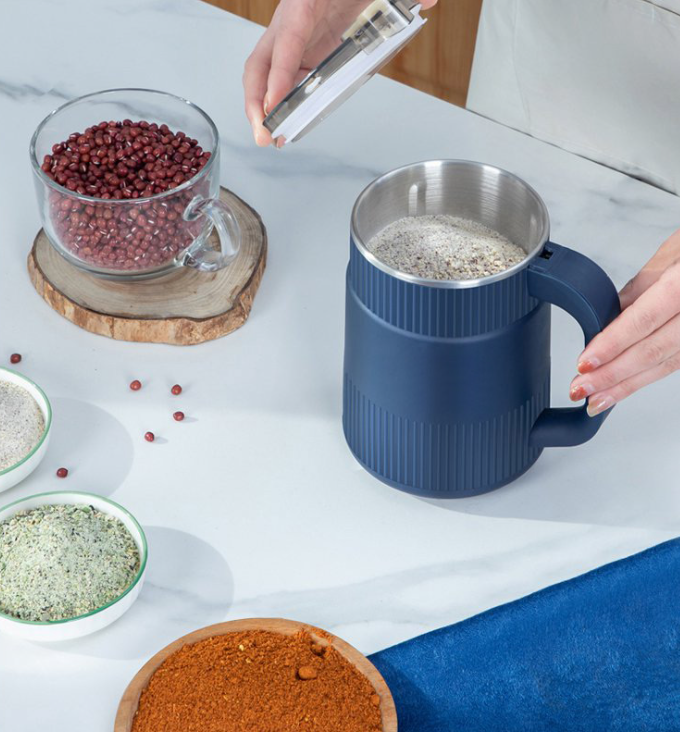 Electric Grain Mill Grinder Stainless Steel Bowl Countertop Flour Mill for Grains | Seeds | Spices and Coffee Beans with Jug Handle and Clear Lid