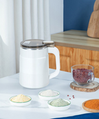 Electric Grain Mill Grinder Stainless Steel Bowl Countertop Flour Mill for Grains | Seeds | Spices and Coffee Beans with Jug Handle and Clear Lid