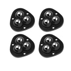 Self Adhesive Furniture Wheels Set of Four Swivel Ball Castors with Stainless Steel Balls Stick On Mini Casters for Cabinets | Storage Boxes and Bins