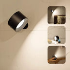 Cordless LED Wall Light Rechargeable Magnetic Wall Lamp with Rotating Head Dimmable Touch or Remote Control for Bedroom | Hallway and Stairs