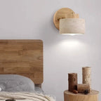 Travertine Stone LED Wall Light Sconce Hardwired with E27 Bulb for Reading