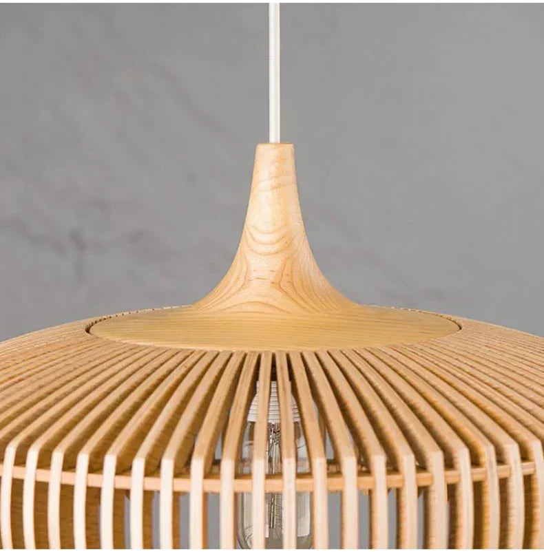Scandinavian Wood Pendant Light for Living and Dining Rooms — Ashbury Home & Living