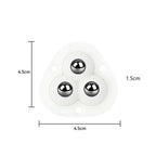 Self Adhesive Furniture Wheels Set of Four Swivel Ball Castors with Stainless Steel Balls Stick On Mini Casters for Cabinets | Storage Boxes and Bins