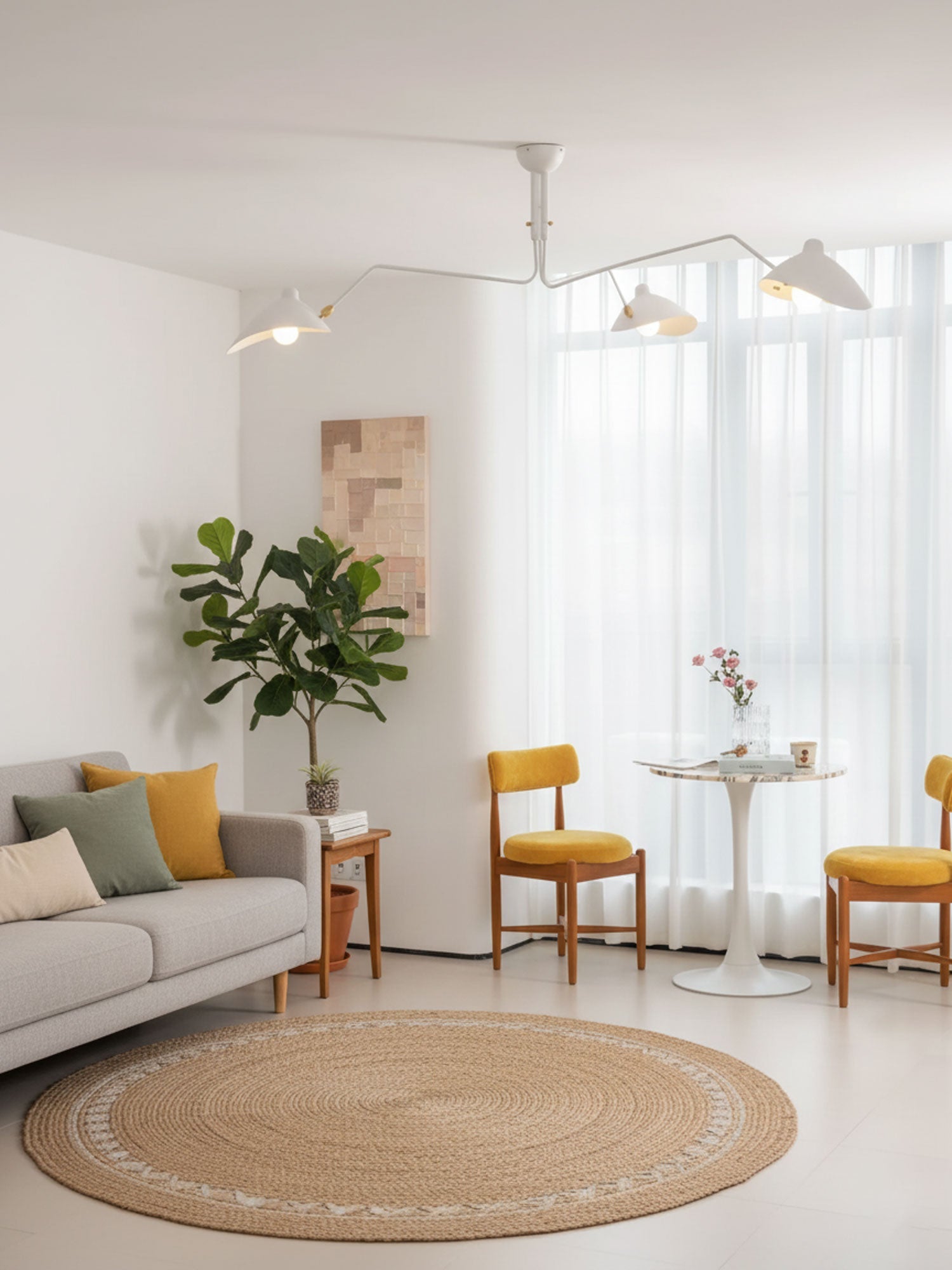 3-Arm Ceiling Light With Pivot Shades