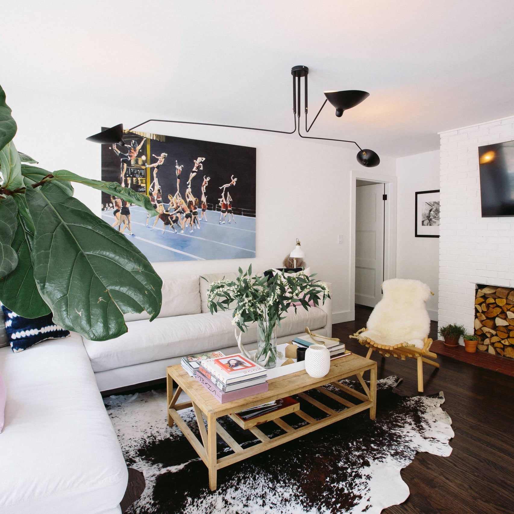 3-Arm Ceiling Light With Pivot Shades