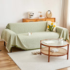 Extra Large Reversible Sofa Cover Soft Washable Woven Sofa Throw with Tassel Fringe for High Back Sofas and Large Couches