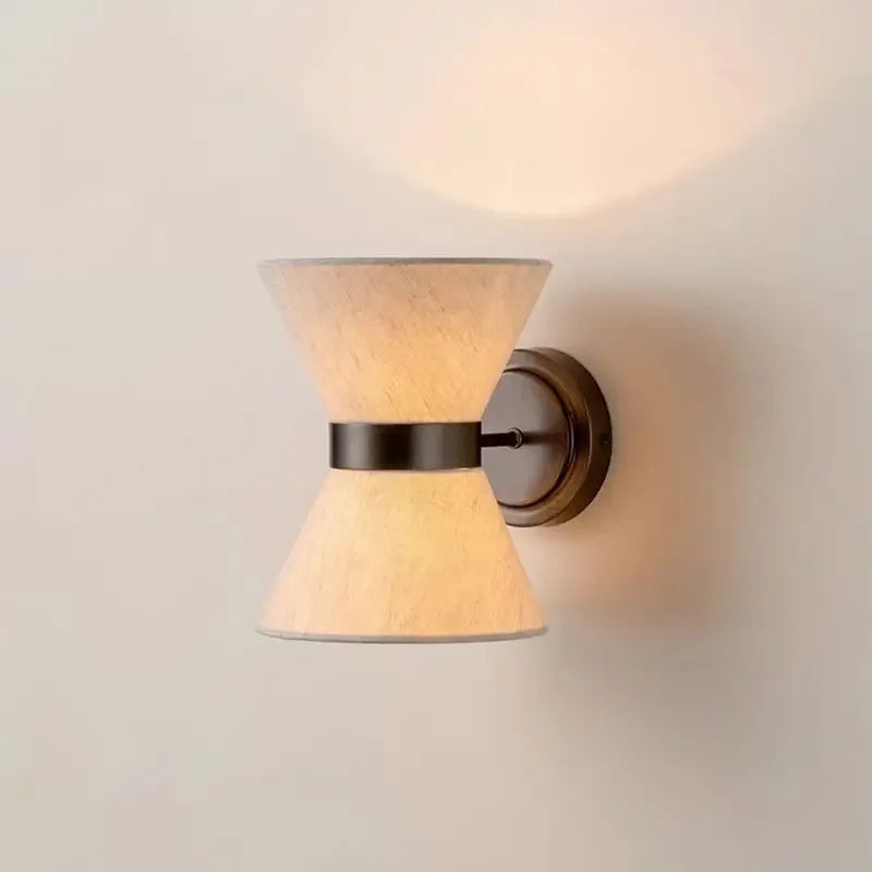 Modern Wrought Iron Wall Light With Fabric Shade — Ashbury Home & Living
