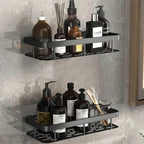 Adhesive Bathroom Shelf Drill-Free Shower Caddy Stainless Steel Wall Shelf Organiser for Shampoo and Toiletries