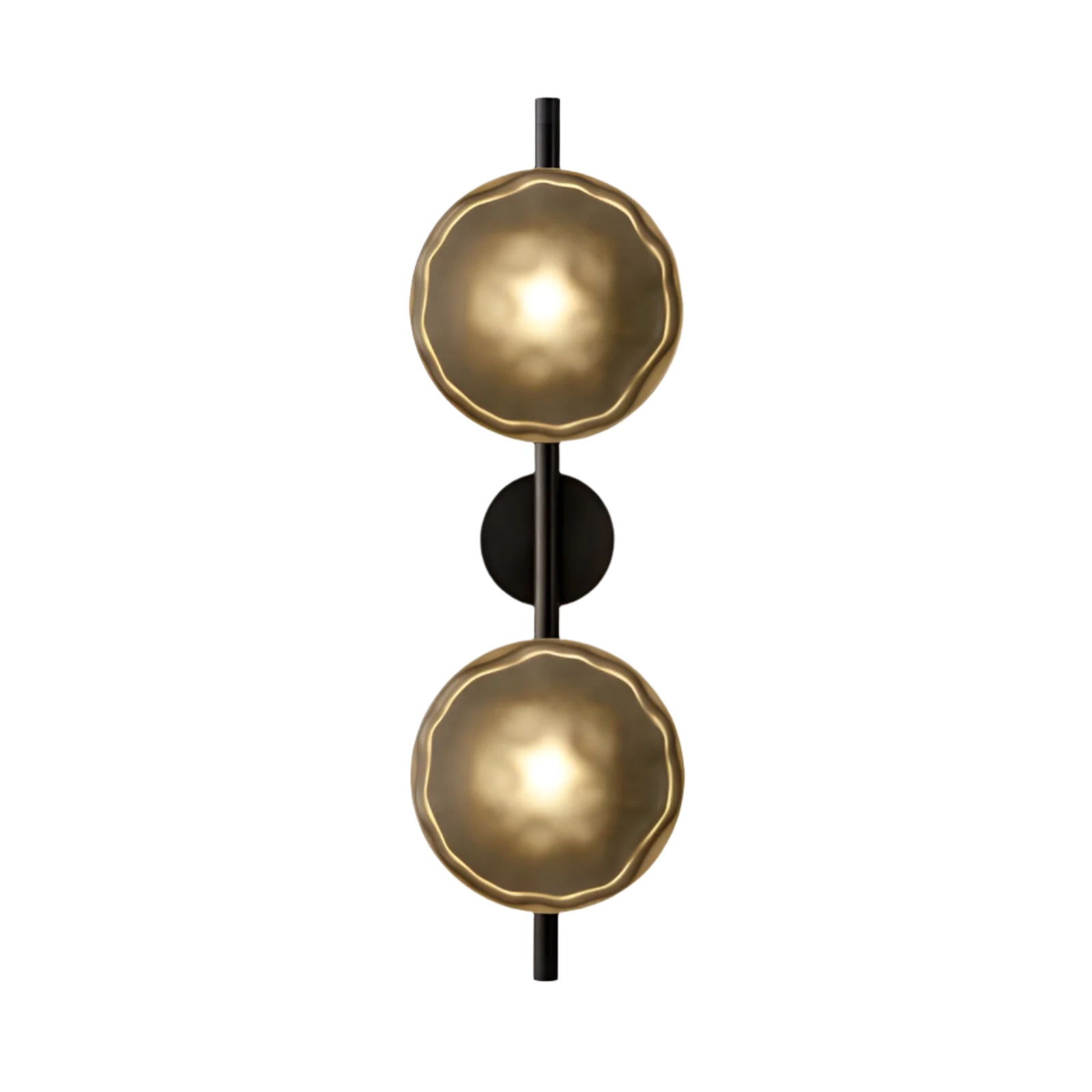 Nordic Ripple Glass Wall Light LED Light With Double Round Shade
