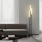 Modern 3-Light LED Floor Lamp With Tall Tube Shades
