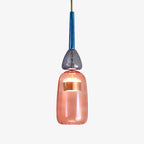 Coloured Glass Multi Pendant Lights With LED Light