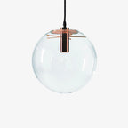 Clear Glass Globe Pendant Lights With LED Light
