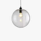 Clear Glass Globe Pendant Lights With LED Light