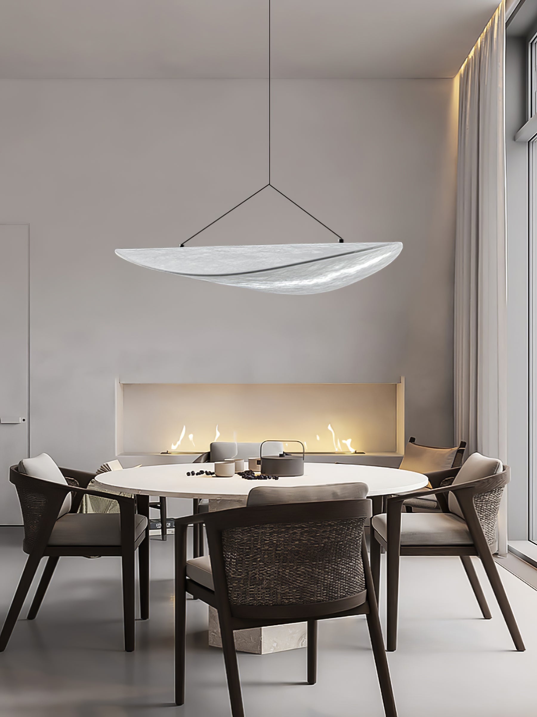 Minimalist Soft Shade Pendant Lights With Diffused Glow
