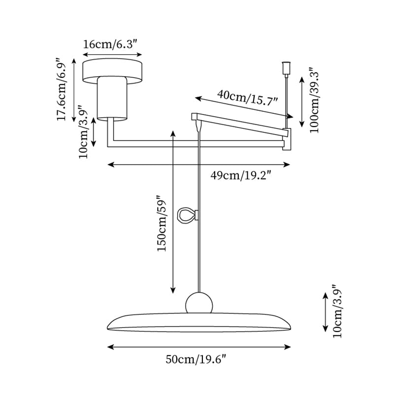 Adjustable Counterweight Swing Arm Pendant Lights