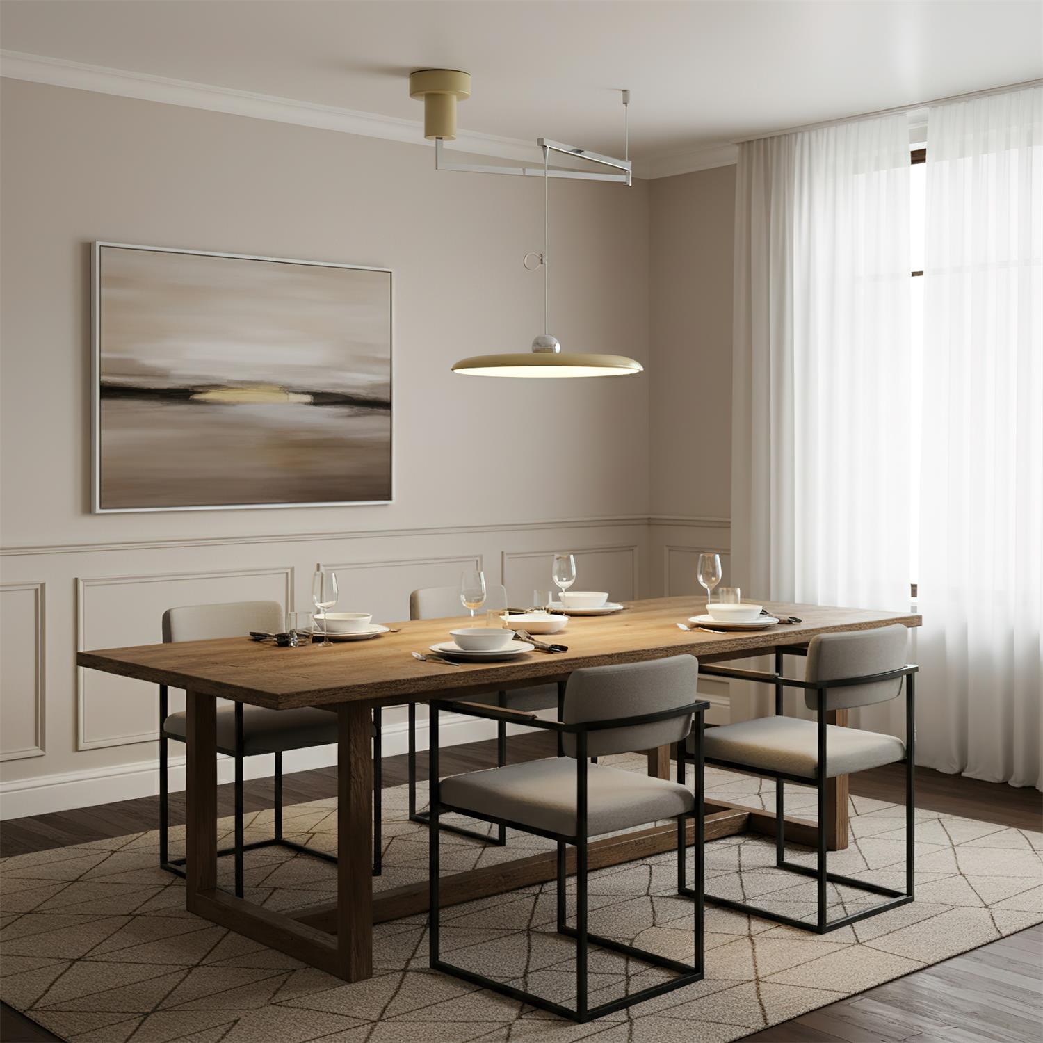Adjustable Counterweight Swing Arm Pendant Lights
