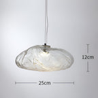 Minimalist Cloud Glass Pendant Light LED Light With Adjustable Cable