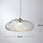 Minimalist Cloud Glass Pendant Light LED Light With Adjustable Cable