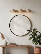 Travertine Duo 2-Light Wall Light With Wood Backplate
