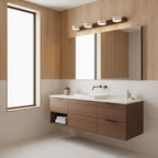 Travertine Duo 2-Light Wall Light With Wood Backplate