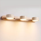 Travertine Duo 2-Light Wall Light With Wood Backplate