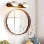 Travertine Duo 2-Light Wall Light With Wood Backplate