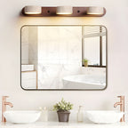 Travertine Duo 2-Light Wall Light With Wood Backplate