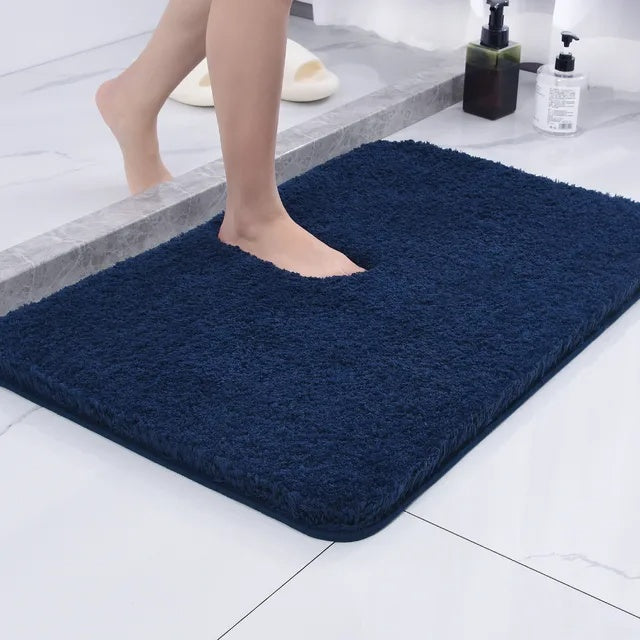 Microfibre Bath Mat Soft Non-Slip Quick Drying Absorbent Bathroom Rug Machine Washable Plush Shower Mat for Bathroom | Shower and Toilet