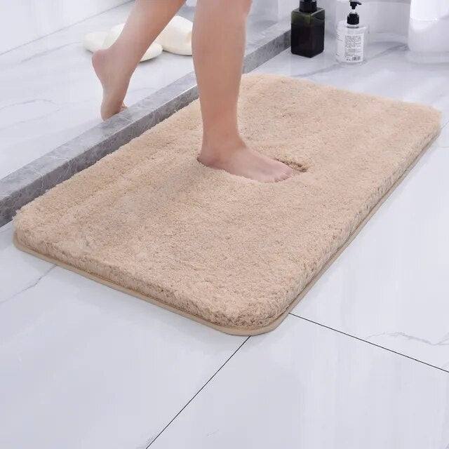 Microfibre Bath Mat Soft Non-Slip Quick Drying Absorbent Bathroom Rug Machine Washable Plush Shower Mat for Bathroom | Shower and Toilet
