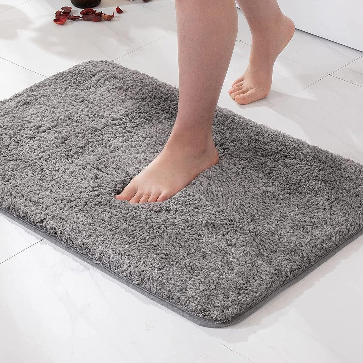 Microfibre Bath Mat Soft Non-Slip Quick Drying Absorbent Bathroom Rug Machine Washable Plush Shower Mat for Bathroom | Shower and Toilet