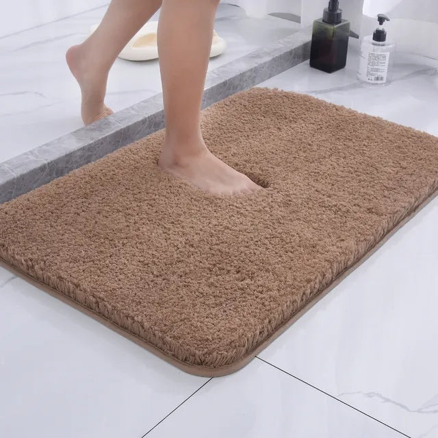 Microfibre Bath Mat Soft Non-Slip Quick Drying Absorbent Bathroom Rug Machine Washable Plush Shower Mat for Bathroom | Shower and Toilet