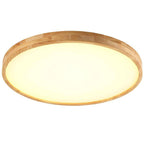 Ultra Slim Wooden Round Ceiling Light With Integrated LED Light