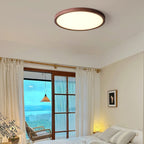 Modern Wood Flush Mount Ceiling Light With Dimmable Glow — Ashbury Home & Living