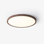 Modern Wood Flush Mount Ceiling Light With Dimmable Glow — Ashbury Home & Living