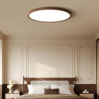 Modern Wood Flush Mount Ceiling Light With Dimmable Glow — Ashbury Home & Living