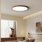 Modern Wood Flush Mount Ceiling Light With Dimmable Glow — Ashbury Home & Living