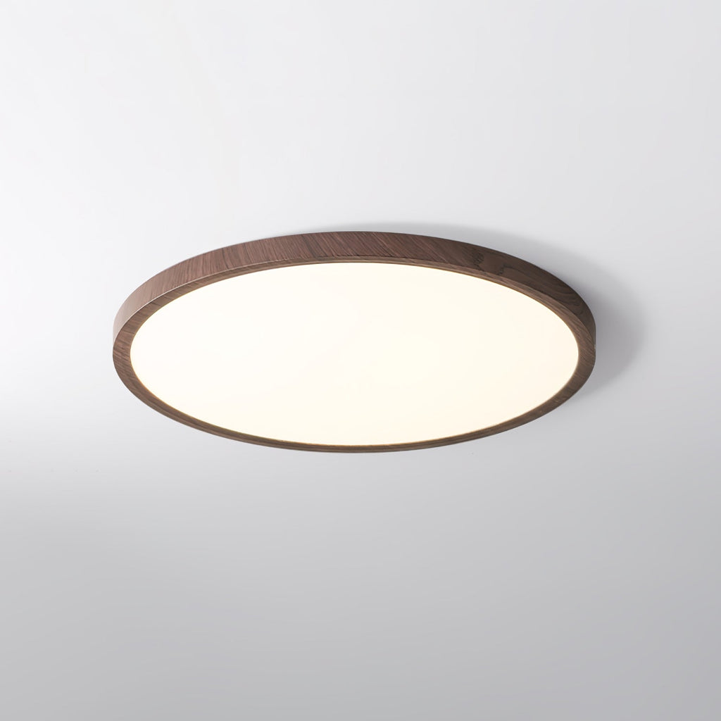Modern Wood Flush Mount Ceiling Light With Dimmable Glow — Ashbury Home & Living