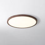 Modern Wood Flush Mount Ceiling Light With Dimmable Glow — Ashbury Home & Living