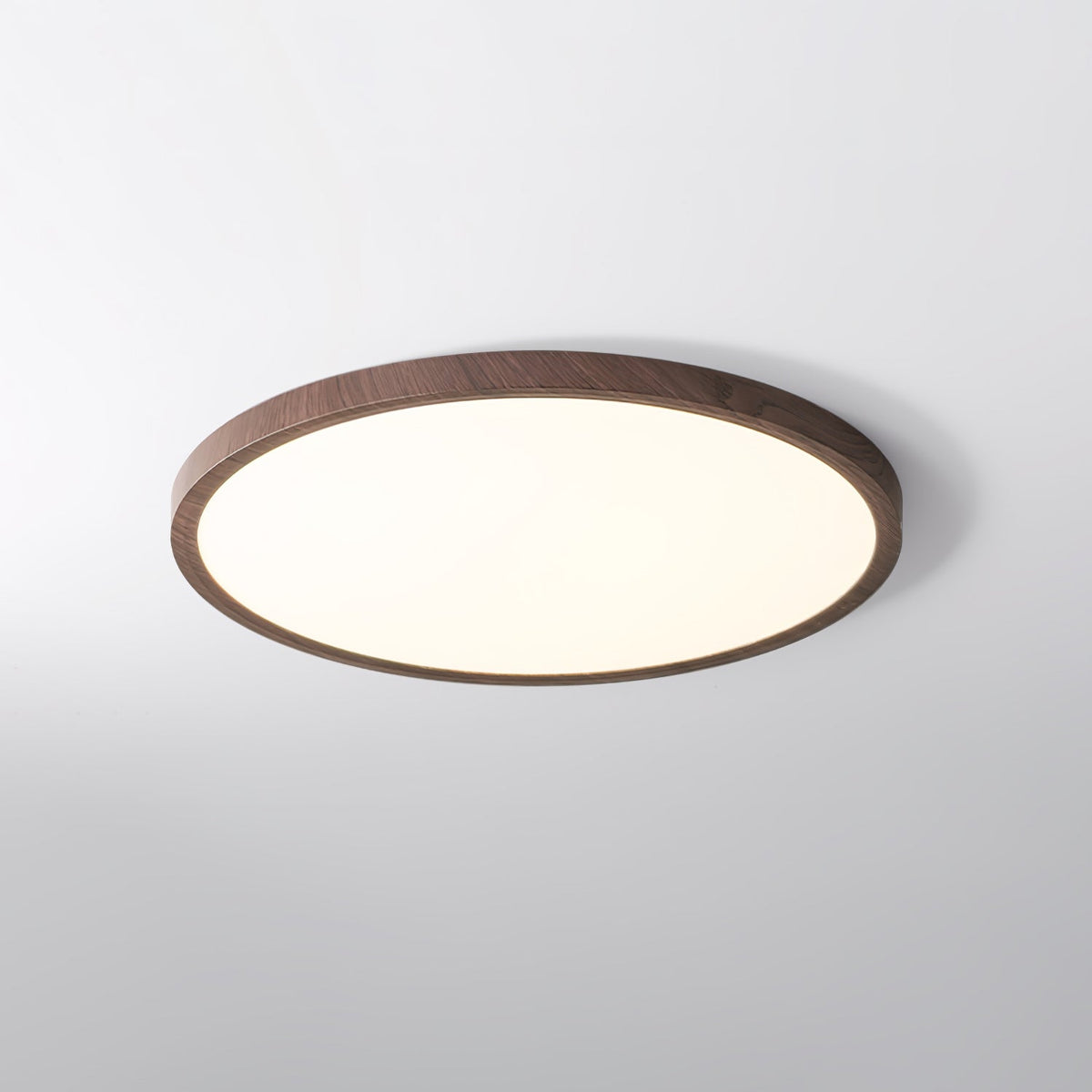 Modern Wood Flush Mount Ceiling Light With Dimmable Glow — Ashbury Home & Living