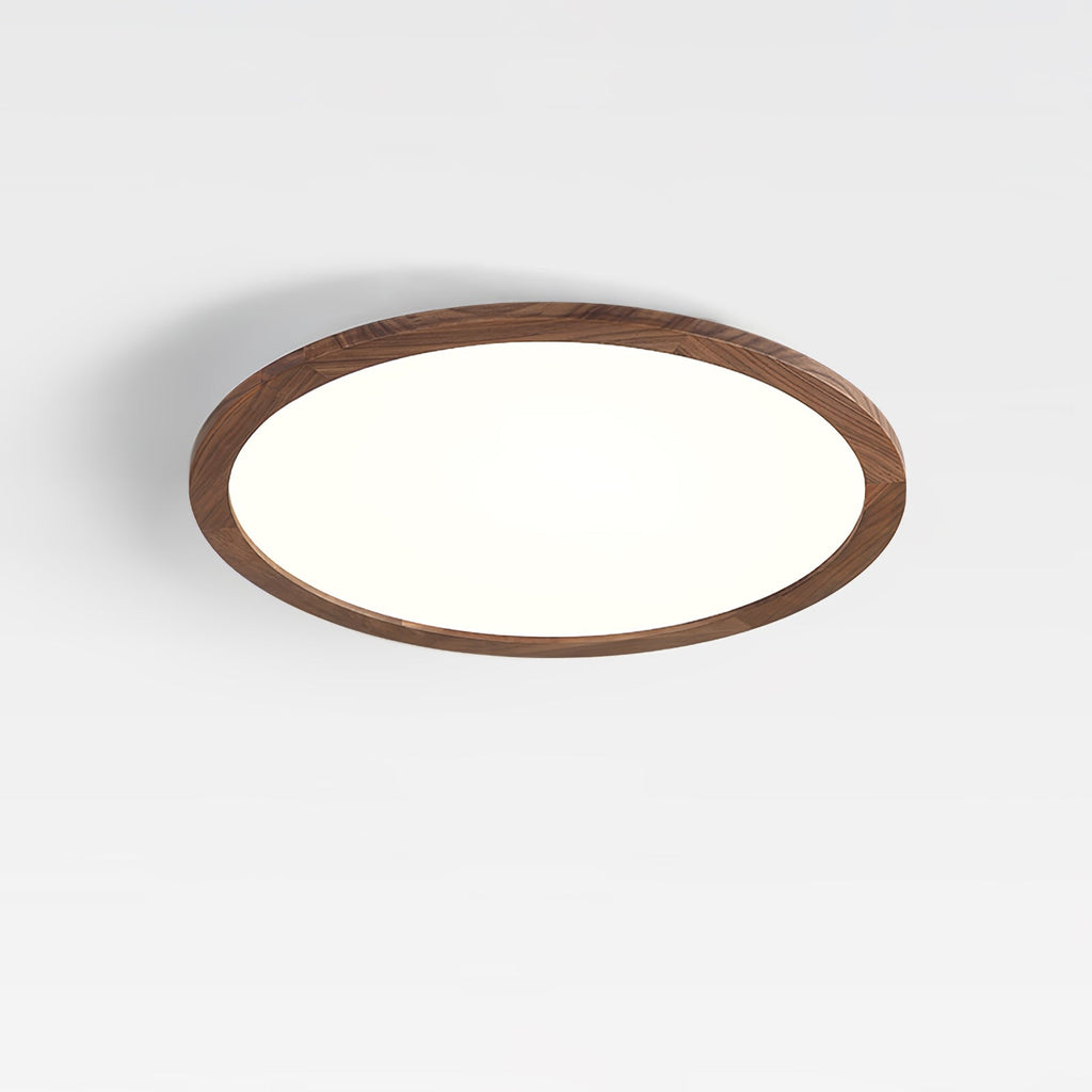 Modern Wood Flush Mount Ceiling Light With Dimmable Glow — Ashbury Home & Living