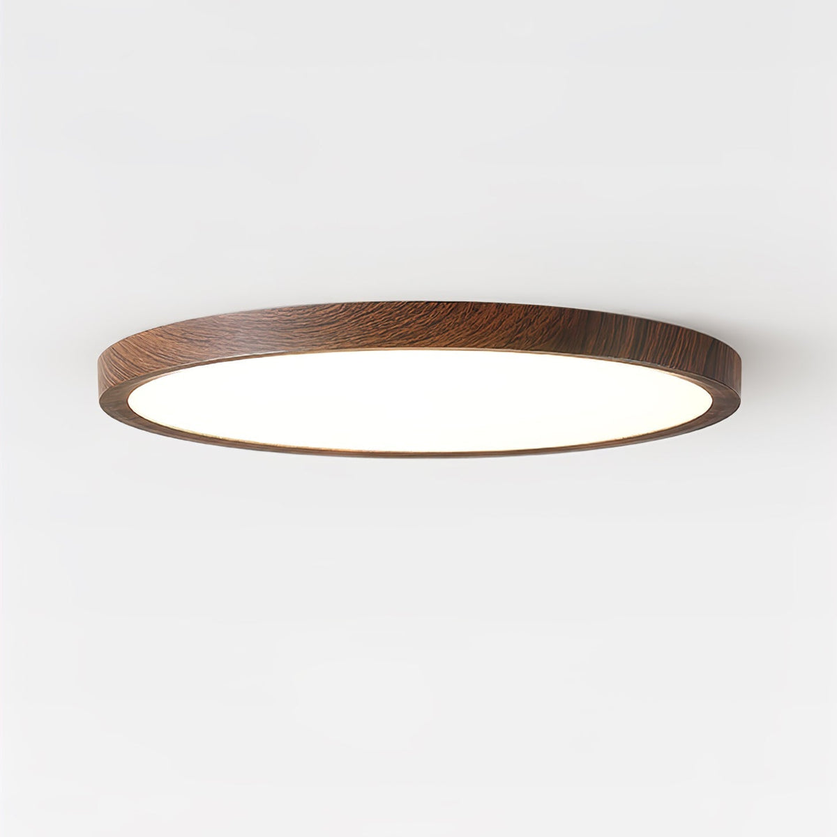 Modern Wood Flush Mount Ceiling Light With Dimmable Glow — Ashbury Home & Living