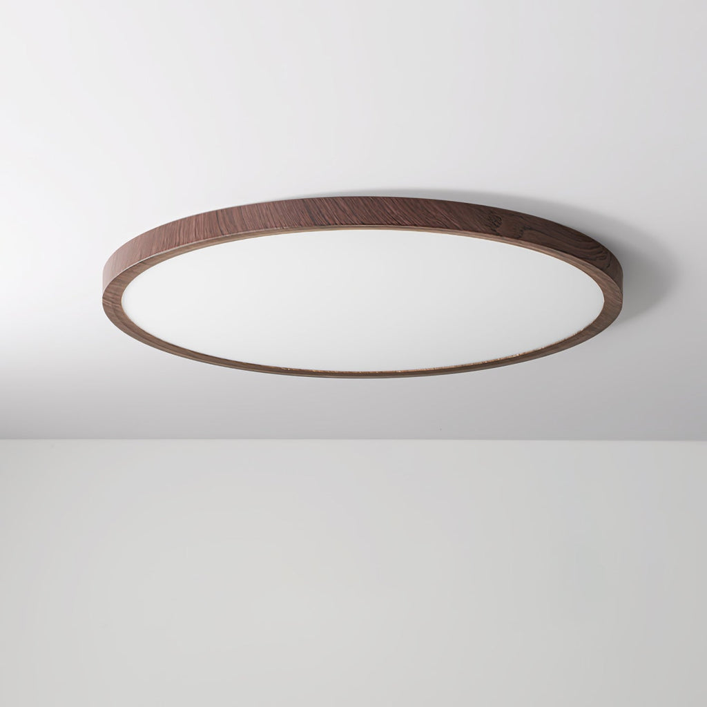 Modern Wood Flush Mount Ceiling Light With Dimmable Glow — Ashbury Home & Living
