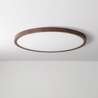 Modern Wood Flush Mount Ceiling Light With Dimmable Glow — Ashbury Home & Living