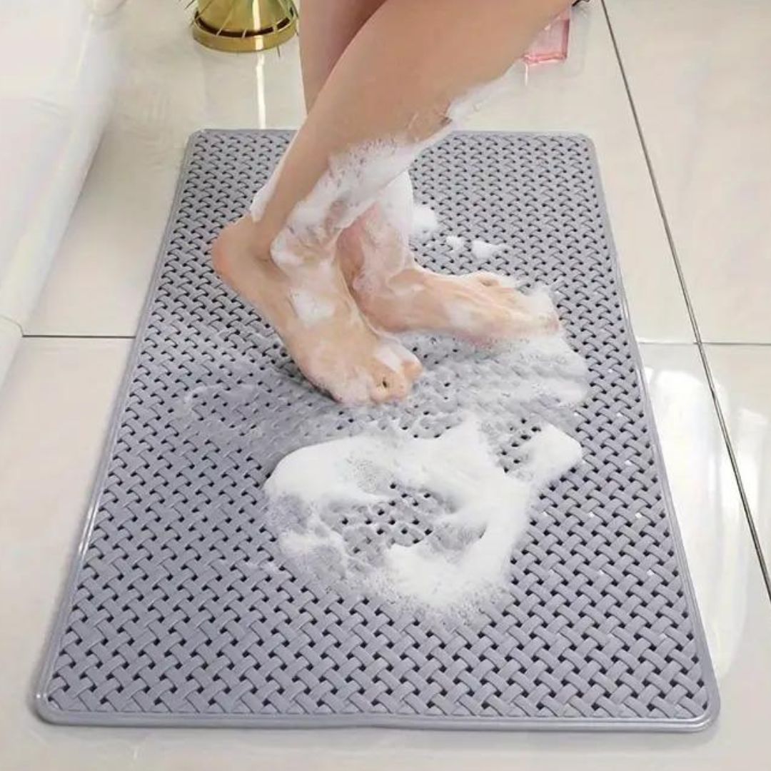 Non-Slip Bathtub Mat with Suction Cups Quick Drying Rubber Bath Mat Anti-Slip Shower Mat for Bathtub Safety for Elderly and Children