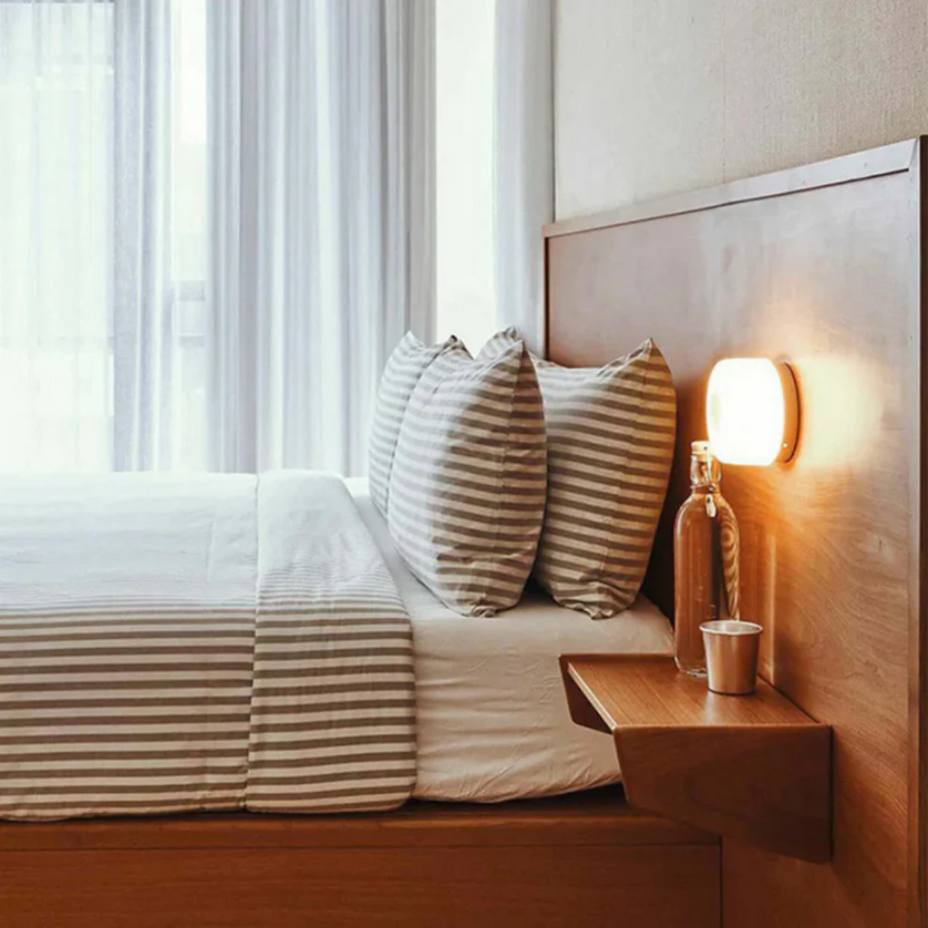 Nordic Dimple Acrylic Wall Light With Soft Glow Round Shade